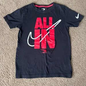 Nike Black and Red Short Sleeve Tees